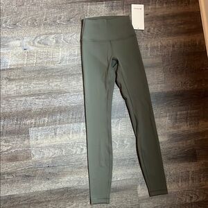 Olive Green Lululemon High-Waisted Leggings